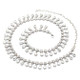 44" Silver Round and Tear Diamante Rhinestone Waist Chain Belts for Women Fashion Accessory