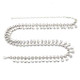 44" Silver Round and Tear Diamante Rhinestone Waist Chain Belts for Women Fashion Accessory