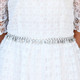 44" Silver Round and Tear Diamante Rhinestone Waist Chain Belts for Women Fashion Accessory