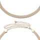 44" Gold Brick Shape Design Chain Waist Belt Women Fashion Accessory