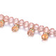 45" Round and Hanging Pearl Chain Waist Belt Women Fashion Accessory - Baby Pink Clear