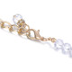45" Round and Hanging Pearl Chain Waist Belt Women Fashion Accessory - Baby Pink Clear
