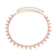 45" Round and Hanging Pearl Chain Waist Belt Women Fashion Accessory - Baby Pink Clear