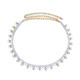 45" Round and Hanging Pearl Chain Waist Belt Women Fashion Accessory - Baby Pink Clear