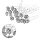 Diamante Round Flower Hair Pins - 10pcs