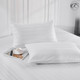 White Cotton Pillow Case Set - Satin Stripe