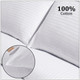 White Cotton Pillow Case Set - Satin Stripe