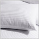White Cotton Pillow Case Set - Satin Stripe