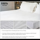 White Cotton Fitted Sheet - Satin Stripe