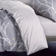 Printed Duvet Cover - Grey & White