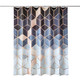 Geometric Shower Curtain - Blue, Black & White