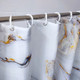 Marble Shower Curtain - White, Grey & Gold