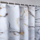 Marble Shower Curtain - White, Grey & Gold