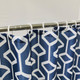 Geometric Shower Curtain - Navy Blue & Teal