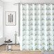 Geometric Shower Curtain - White & Light Green