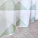 Geometric Shower Curtain - White & Light Green