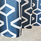 Geometric Shower Curtain - Navy Blue & Teal & White