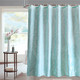 Flower Design Shower Curtain - Light Blue