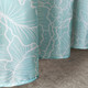 Flower Design Shower Curtain - Light Blue