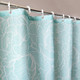 Flower Design Shower Curtain - Light Blue