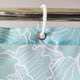 Flower Design Shower Curtain - Light Blue