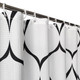 Lattice Design Shower Curtain - White & Black