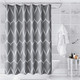 Lattice Design Shower Curtain - Dark Grey