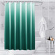 Gradient Colour Shower Curtain - Light Green & White