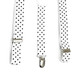 Clip-On Braces - White with Black Dots
