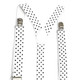 Clip-On Braces - White with Black Dots