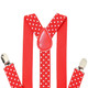 Clip-On Braces - Red with White DotS