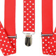 Clip-On Braces - Red with White DotS