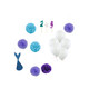 Mermaid Themed Birthday Decorations Set - Purple, Green and White