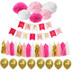 Happy Birthday Decorations Set - Hot Pink