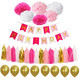 Happy Birthday Decorations Set - Hot Pink