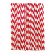 Red and White Striped Paper Straws