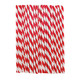 Red and White Striped Paper Straws