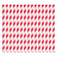 Red and White Striped Paper Straws