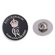 King Charles Coronation III Pin Badge Enamel - Black & Silver