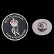 King Charles Coronation III Pin Badge Enamel - Black & Silver