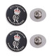 King Charles Coronation III Pin Badge Enamel - Black & Silver