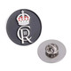 King Coronation Crown King Charles III Pin Badge - Black & Silver