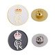King Coronation Crown King Charles III Pin Badge - White Gold