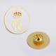 King Coronation Crown King Charles III Pin Badge - White Gold