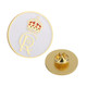 King Coronation Crown King Charles III Pin Badge - White Gold