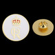 King Coronation Crown King Charles III Pin Badge - White Gold