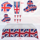 Union Jack Party Tableware Set - 98pcs