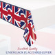 54 Inch x 108 Inch Union Jack Rectangular Plastic Tablecover