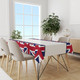 54 Inch x 108 Inch Union Jack Rectangular Plastic Tablecover