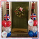 Red, White, Blue, Union Jack Flag 12" Latex Balloons